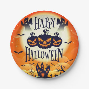 Happy Spuk Halloween Pappteller