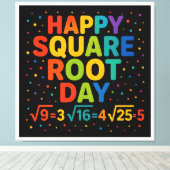 Happy Square Root Day Leinwanddruck (Insitu (Holzboden))