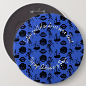 Happy St Andrew Day Haggis Bagpipe Nessie Abzeiche Button (Vorne & Hinten)