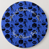 Happy St Andrew Day Haggis Bagpipe Nessie Abzeiche Button (Vorderseite)