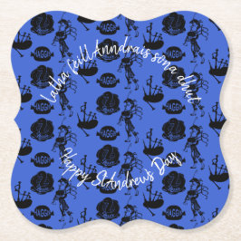 Happy St Andrew Day Haggis Bagpipe Nessie Bracket Untersetzer