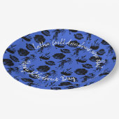 Happy St Andrew Day Haggis Bagpipe Nessie Large 9" Pappteller (Schrägansicht)