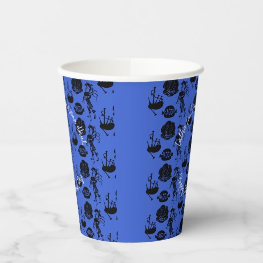 Happy St Andrew Day Haggis Bagpipe Nessie Pappbecher (Links)