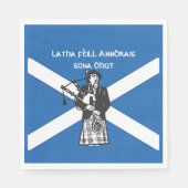 Happy St Andrews Day Flag Bagpiper Medium Serviette (Vorderseite)