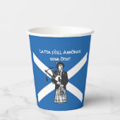 Happy St Andrews Day Flag Bagpiper Pappbecher (Rückseite)