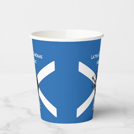 Happy St Andrews Day Flag Bagpiper Pappbecher (Links)