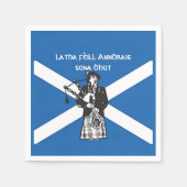 Happy St Andrews Day Flag Bagpiper Small Serviette (Vorderseite)