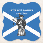 Happy St Andrews Day Flag Bagpiper Untersetzer (Vorderseite)