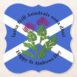 Happy St Andrews Day Flag Klammer Untersetzer