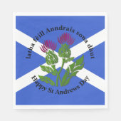 Happy St Andrews Day Flag Thistle Medium Serviette (Vorderseite)