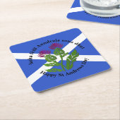 Happy St Andrews Day Flag Thistle Rechteckiger Pappuntersetzer (angewinkelt)