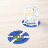 Happy St Andrews Day Flag Thistle Runder Pappuntersetzer (Vor Ort)