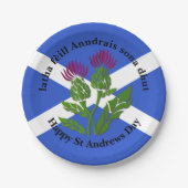 Happy St Andrews Day Flag Thistle Small Pappteller (Vorderseite)