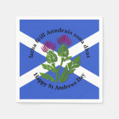 Happy St Andrews Day Flag Thistle Small Serviette (Vorderseite)