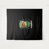 Happy St Capy day St Patricks Day for Capybara Lov Wandteppich (Vorderseite (Horizontal))