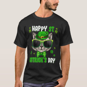 Happy St Catrick's Day Funny Cat St Patricks Day T-Shirt