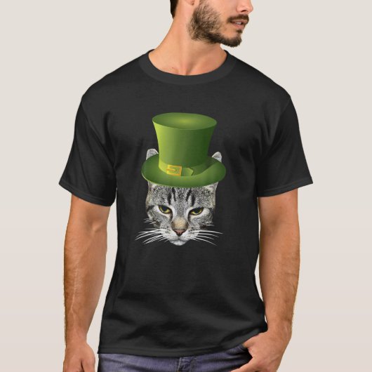 Happy St Catrick's Day St Patrick s Day Funny Cat T-Shirt (Vorderseite)