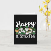 Happy St Catricks Day St Patricks Day Cat Leprecha Karte (Gelbe Blume)