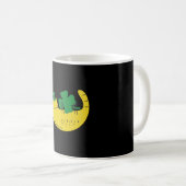 Happy St Cattys Day Catricks Funny Leprechaun Cat Kaffeetasse (VorderseiteRechts)