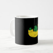 Happy St Cattys Day Catricks Funny Leprechaun Cat Kaffeetasse (Vorderseite Links)