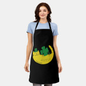 Happy St Cattys Day Catricks Funny Leprechaun Cat Schürze (Getragen)