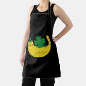 Happy St Cattys Day Catricks Funny Leprechaun Cat Schürze (InSitu)