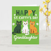Happy St Cattys Day Granddaughter Card Karte (Gelbe Blume)