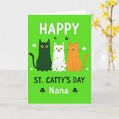 Happy St Cattys Day Nana Card Karte (Gelbe Blume)