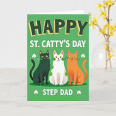 Happy St Cattys Day Step Dad Card Karte (Gelbe Blume)