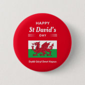 Happy St David's Day Dydd GÆDewi Hapus 2 Button (Vorderseite)