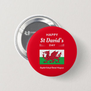 Happy St David's Day Dydd GÆDewi Hapus 2 Button