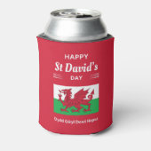 Happy St David's Day Dydd GÆDewi Hapus 2 Dosenkühler (Kanne Rückseite)