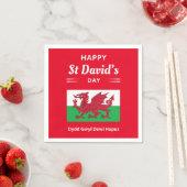 Happy St David's Day Dydd GÆDewi Hapus 2 Serviette (Beispiel)