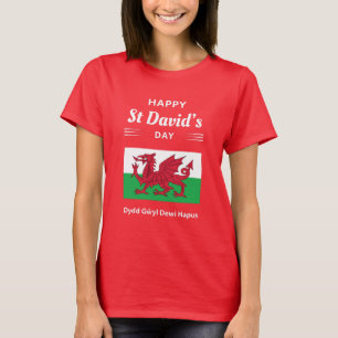 Happy St David's Day Dydd GÆDewi Hapus 2 T-Shirt