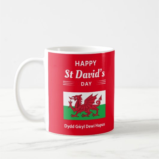 Happy St David's Day Dydd GÆDewi Hapus 2b Kaffeetasse (Links)