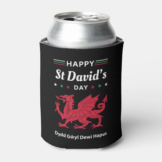 Happy St David's Day Dydd GÆDewi Hapus 3 Dosenkühler (Kanne Vorderseite)