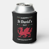 Happy St David's Day Dydd GÆDewi Hapus 3 Dosenkühler (Kanne Rückseite)
