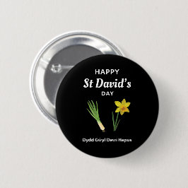 Happy St David's Day Dydd GÆDewi Hapus 4 Button