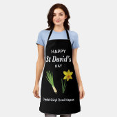 Happy St David's Day Dydd GÆDewi Hapus 4 Schürze (Getragen)