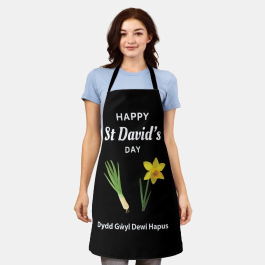 Happy St David's Day Dydd GÆDewi Hapus 4 Schürze (Getragen)