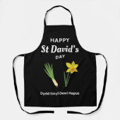 Happy St David's Day Dydd GÆDewi Hapus 4 Schürze (Vorderseite)