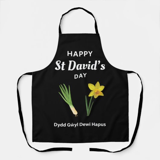 Happy St David's Day Dydd GÆDewi Hapus 4 Schürze (Vorderseite)