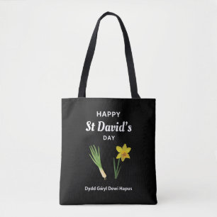Happy St David's Day Dydd GÆDewi Hapus 4 Tasche