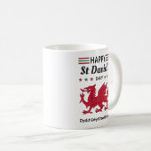 Happy St David's Day Dydd GÆDewi Hapus 5 Kaffeetasse (VorderseiteRechts)