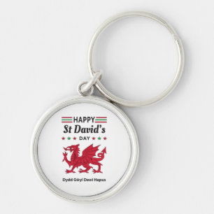 Happy St David's Day Dydd GÆDewi Hapus 5 Schlüsselanhänger