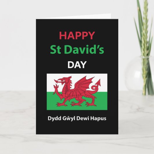 Happy St David's Day Dydd GÆDewi Hapus Karte (Vorderseite)