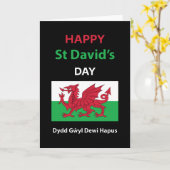 Happy St David's Day Dydd GÆDewi Hapus Karte (Gelbe Blume)