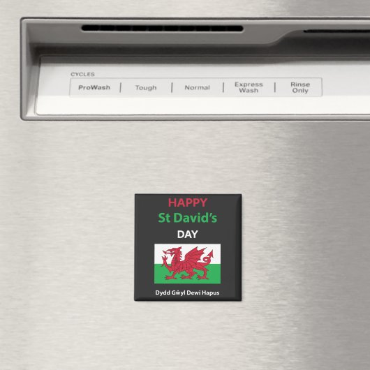 Happy St David's Day Dydd GÆDewi Hapus Magnet (In Situ (Geschirrspüler))