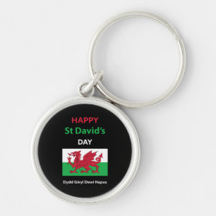 Happy St David's Day Dydd GÆDewi Hapus Schlüsselanhänger