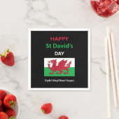 Happy St David's Day Dydd GÆDewi Hapus Serviette (Beispiel)